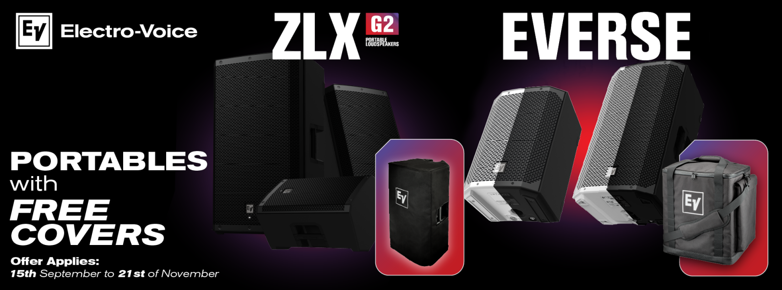 Electro-Voice Portable PA with FREE Cover Promotion