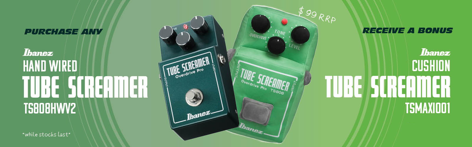 Ibanez TS808HWV2 Tube Screamer with BONUS CUSHION