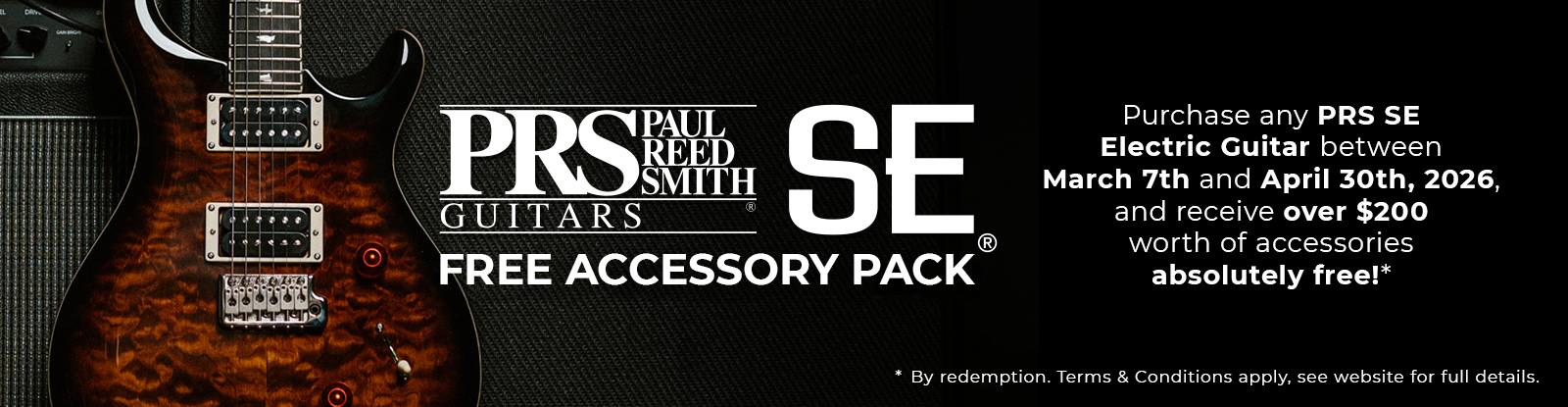 PRS Guitars SE Free Accessory Pack 2026