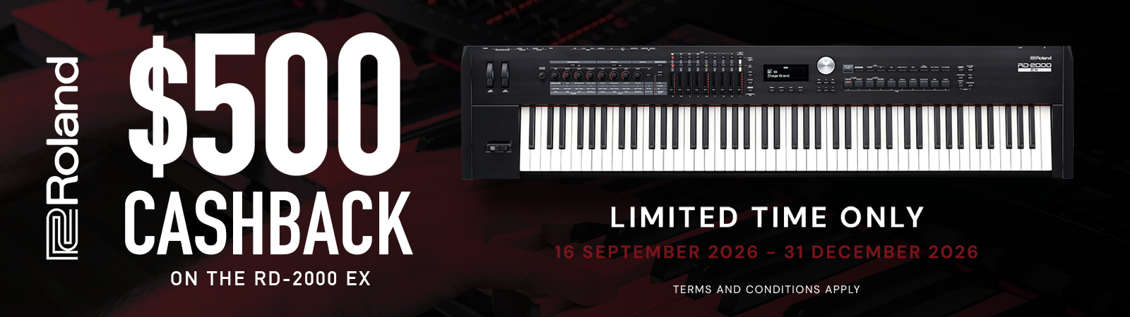 Roland RD-2000 EX Cashback Promo