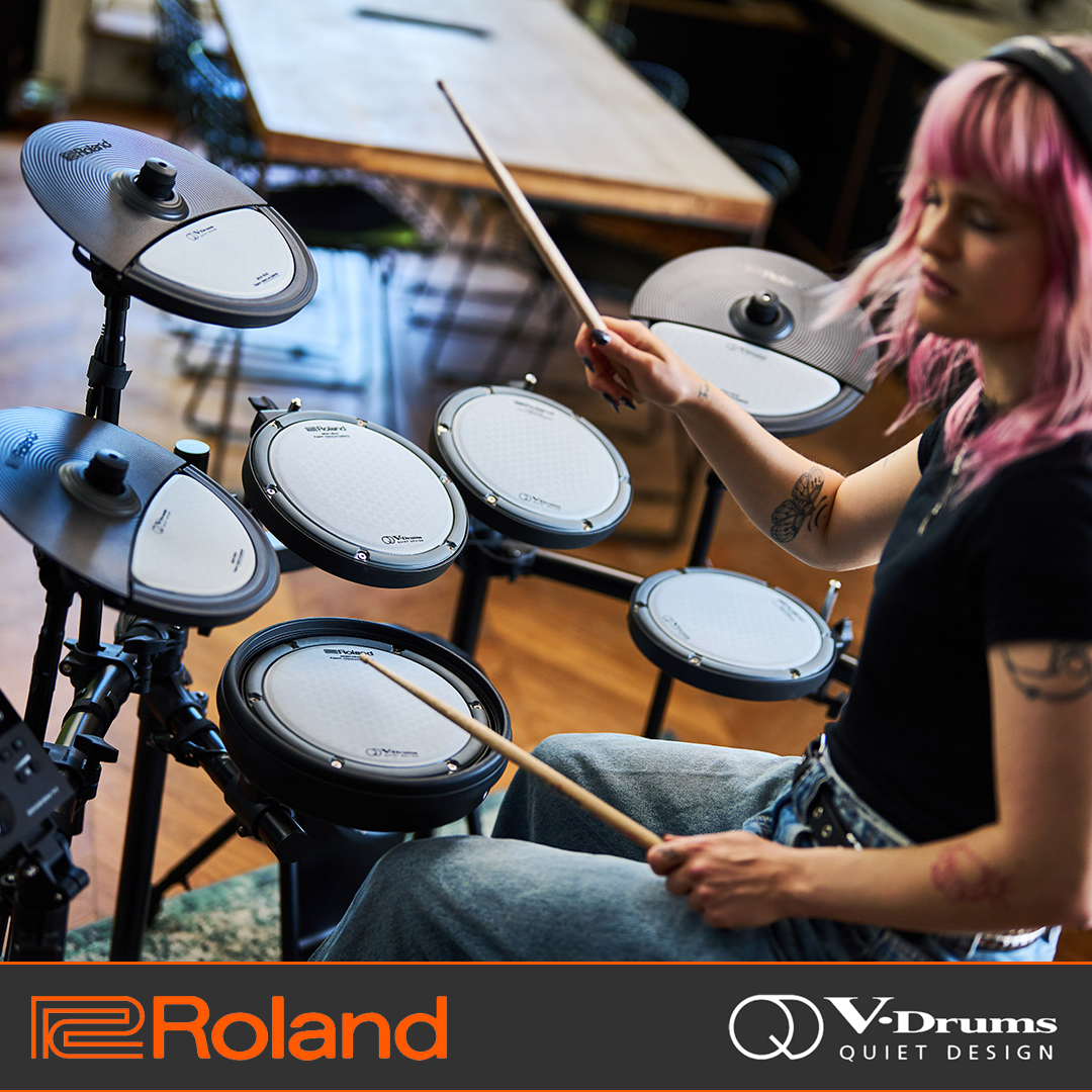 Roland V-Drums Quiet Design VQD106 - The quietest kit in V-Drums history