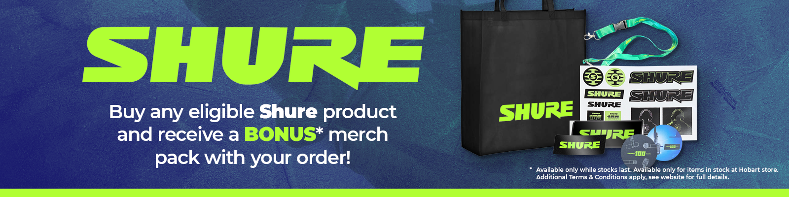 Shure Bonus Merch Pack Promo