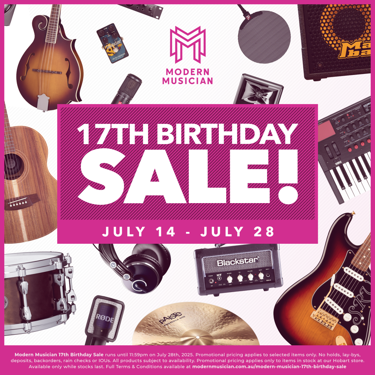 Modern Musician 17th Birthday Sale