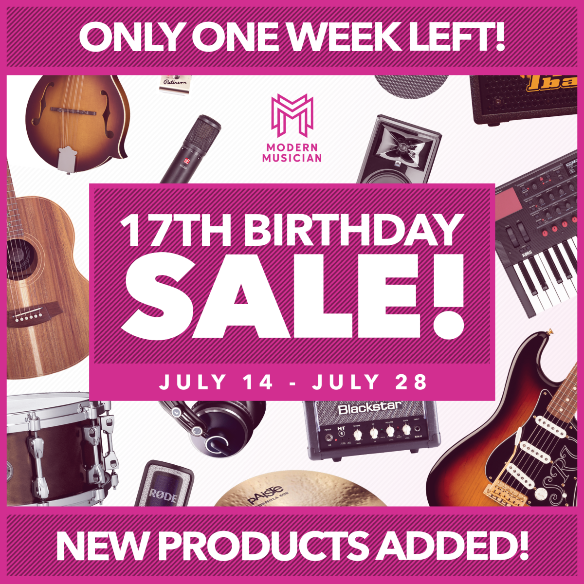 Modern Musician 17th Birthday Sale - ONE WEEK LEFT!