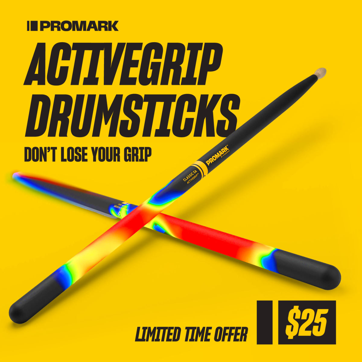 ProMark Q2 2026 ActiveGrip Drumsticks Promo