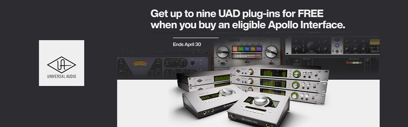 Universal Audio Apollo Free Plugins Promo April 2026