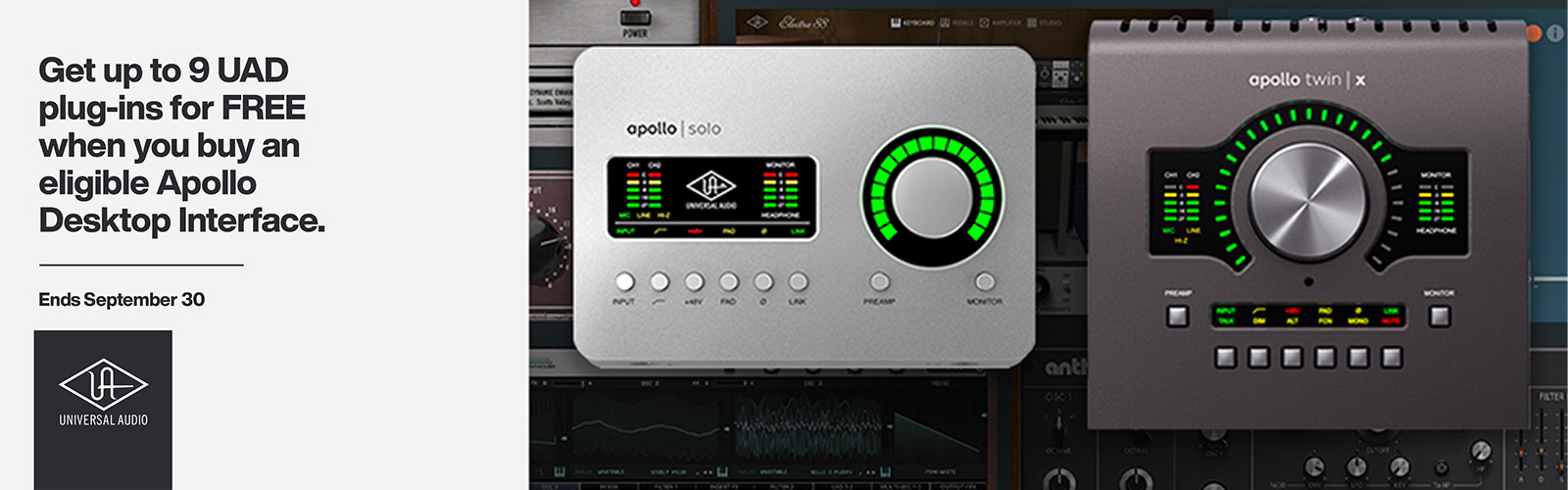Universal Audio Apollo Desktop Free Plug-Ins Promo Q3