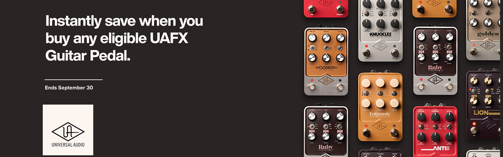 Universal Audio UAFX Amp Pedals Instant Savings September 2026