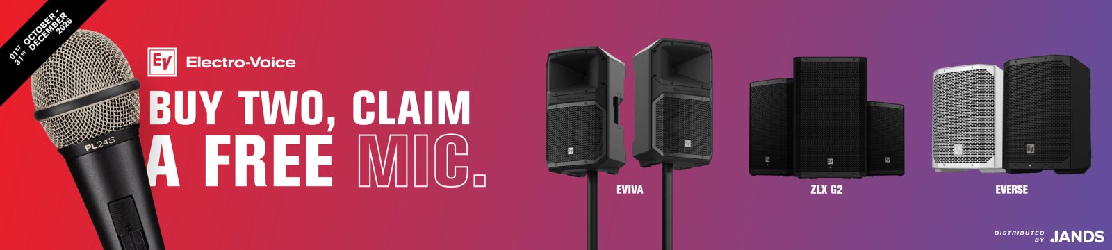 Electro-Voice Buy Two, Claim A Free Mic Promo Q4 2026