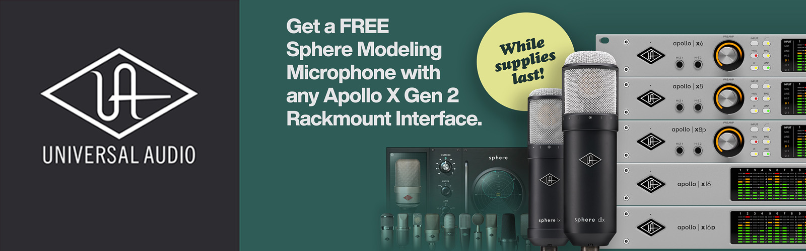 Universal Audio Apollo X Gen 2 Rackmount Free Sphere Microphone Promo