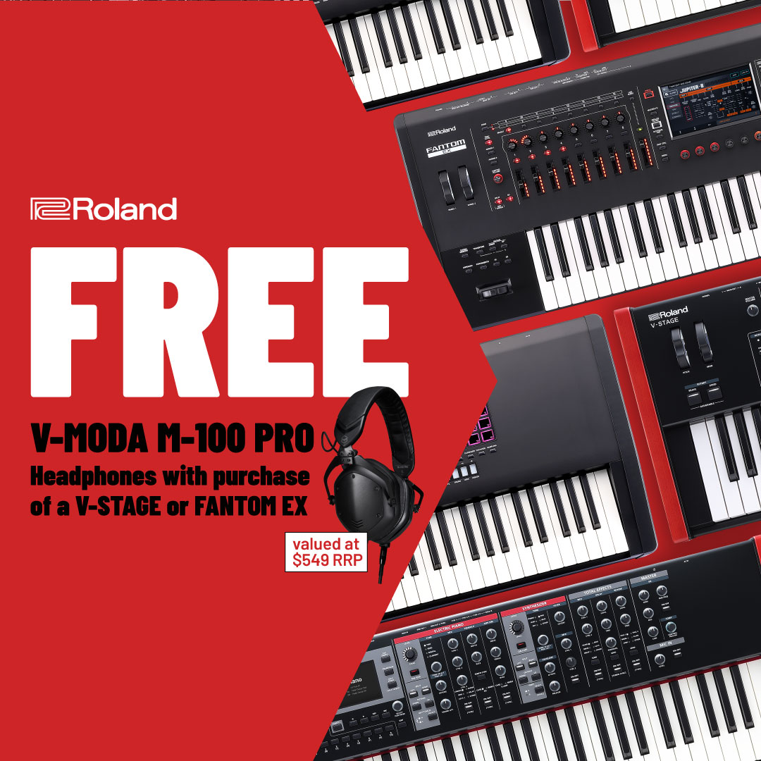 Roland V-Stage/FANTOM EX Free V-MODA Headphones Promo