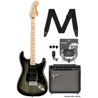 Squier Affinity Stratocaster HSS Black Burst Bundle