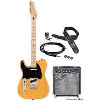 Squier Affinity Telecaster Left-Handed Butterscotch Blonde Bundle