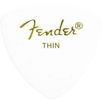 Fender 346 Shape White Thin Pick 6 Pack