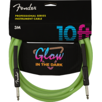 Fender Pro Glow in the Dark Cable, Green - 10ft