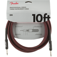 Fender Professional Series Tweed Instrument Cable 10ft Red Tweed