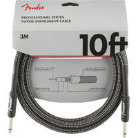 Fender Professional Series Tweed Instrument Cable 10ft Gray Tweed