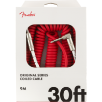 Fender Original Coil Cable Straight-Angle - 30' Fiesta Red