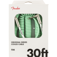 Fender Original Coil Cable Straight-Angle - 30' Surf Green
