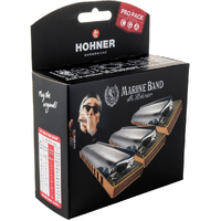 Hohner Marine Band 1896 Harmonica Pro Pack 3 Pack
