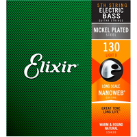 Elixir Bass Nickel Plated Nanoweb Single .130