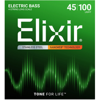Elixir Bass Stainless Steel Nanoweb Light 45-100