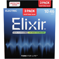 Elixir Nickel Plated Optiweb 10-46 - 3 Pack