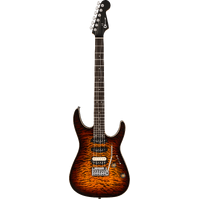 Charvel Pro-Mod Plus Dinky DK24 HSS 2PT QM Amber Tiger Eye