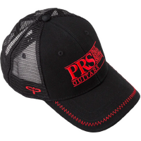 PRS Black Trucker Hat - Red Logo