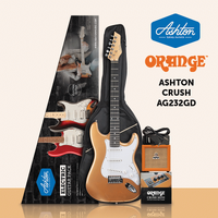 Ashton AG232GD Electric Guitar Pack Metallic Gold