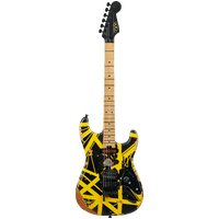 EVH Ltd Ed Striped Series Frankenstein Frankie Aged Black and Yellow