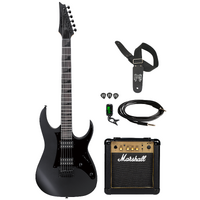 Ibanez Gio GRGR131EX BKF Black Flat Bundle