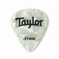 Taylor Celluloid 351 White Pearl Picks .71mm 12 Pack