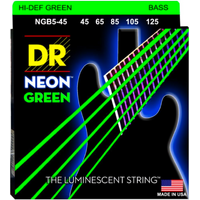 DR Strings NGB5-45 Neon Green 5-String Bass 45-125
