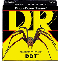 DR Strings DDT5-55 Drop Down Tuning 5-String Bass 55-135