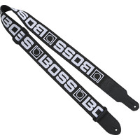 BOSS Monogram Instrument Strap - Black/White Logo
