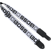 BOSS Monogram Instrument Strap - White/Black Logo