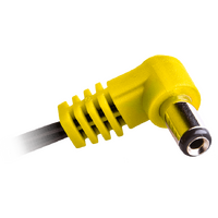 Cioks 2.5mm DC-Plug Centre Negative 50cm Yellow