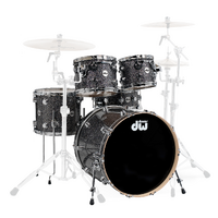 DW Collectors Maple Finishply Black Galaxy Shell Pack
