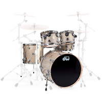 DW Collectors Maple Finishply 5 piece Shell Pack Broken Glass