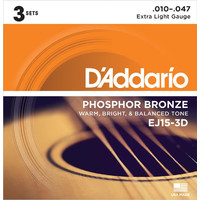 D'Addario EJ15-3D 3 Pack