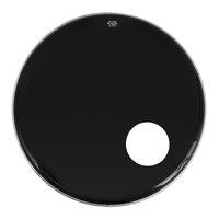 Remo Encore EN-1422-E3-SH Powerstroke 3 Ebony w Sound Hole 22"