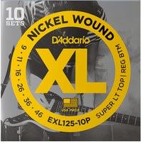D'Addario EXL125-10P XL Nickel 09-49 - 10 Pack