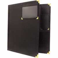 Band Folio With Window And Pencil Pocket Black