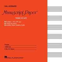Wide Staff Manuscript Paper (Red Cover)