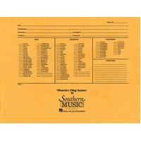 Musidex Band/Orchestra Concert-Size Filing Envelope
