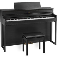 Roland HP704 Charcoal Black & Bench Seat