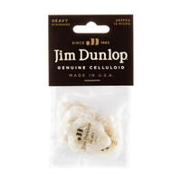 Jim Dunlop 483P04HV Celluloid White Pearloid Heavy - 12 Pack