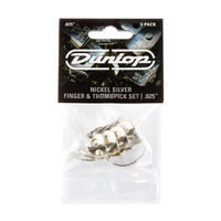 Dunlop 33P025 Nickel Silver Fingerpick Set .025" - 5 Pack