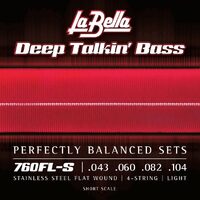 La Bella 760FL-S Deep Talkin’ Bass Flats Light 43-104 Short Scale